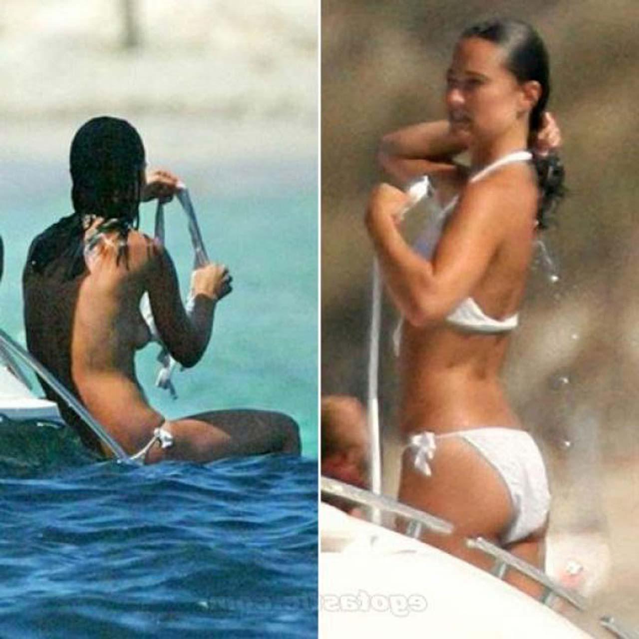 16P Pippa Middleton dancing without bra and enjoying in topless on yacht