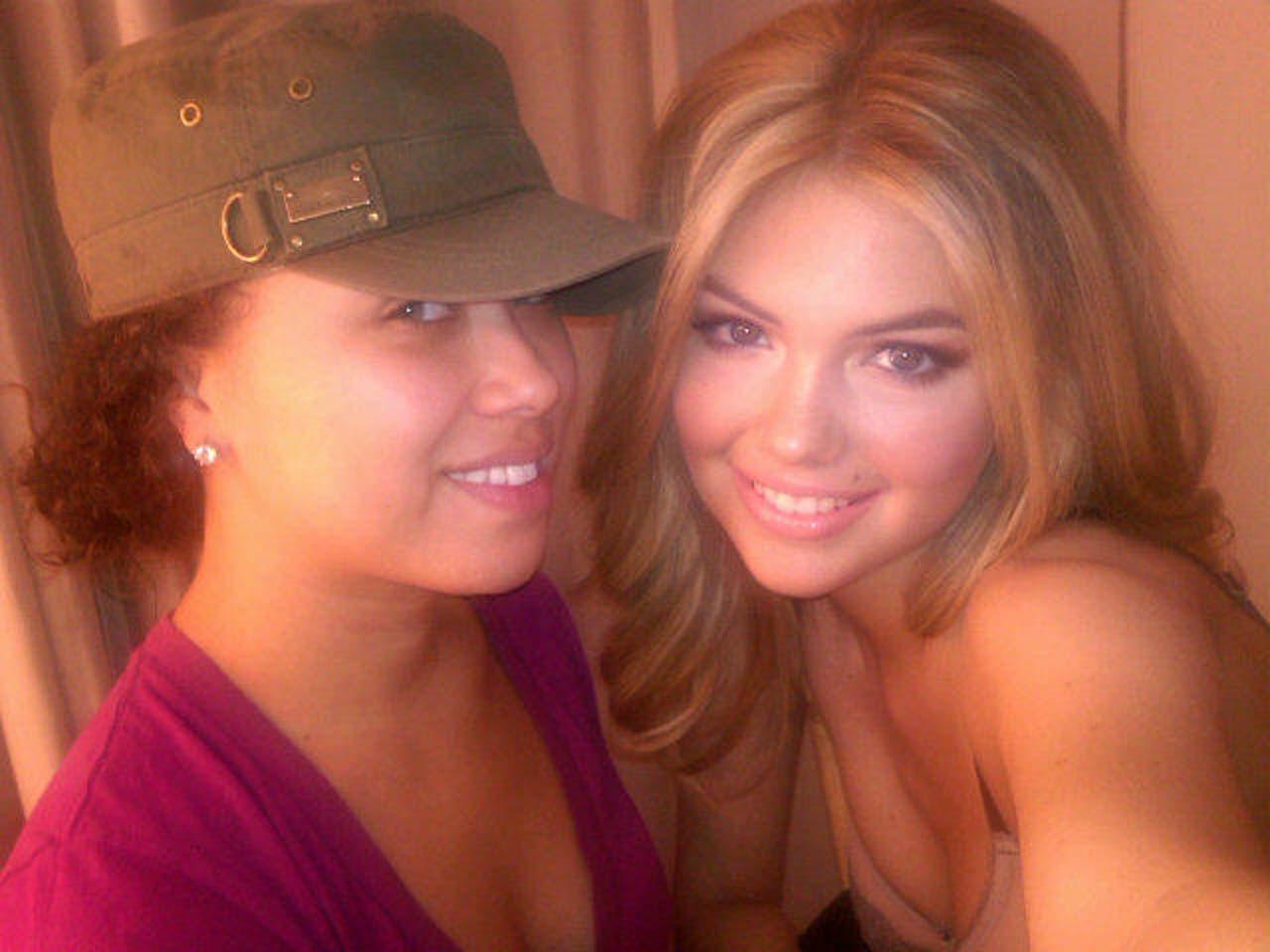 16P Kate Upton in panties and bra and almost showing her nice big boobs