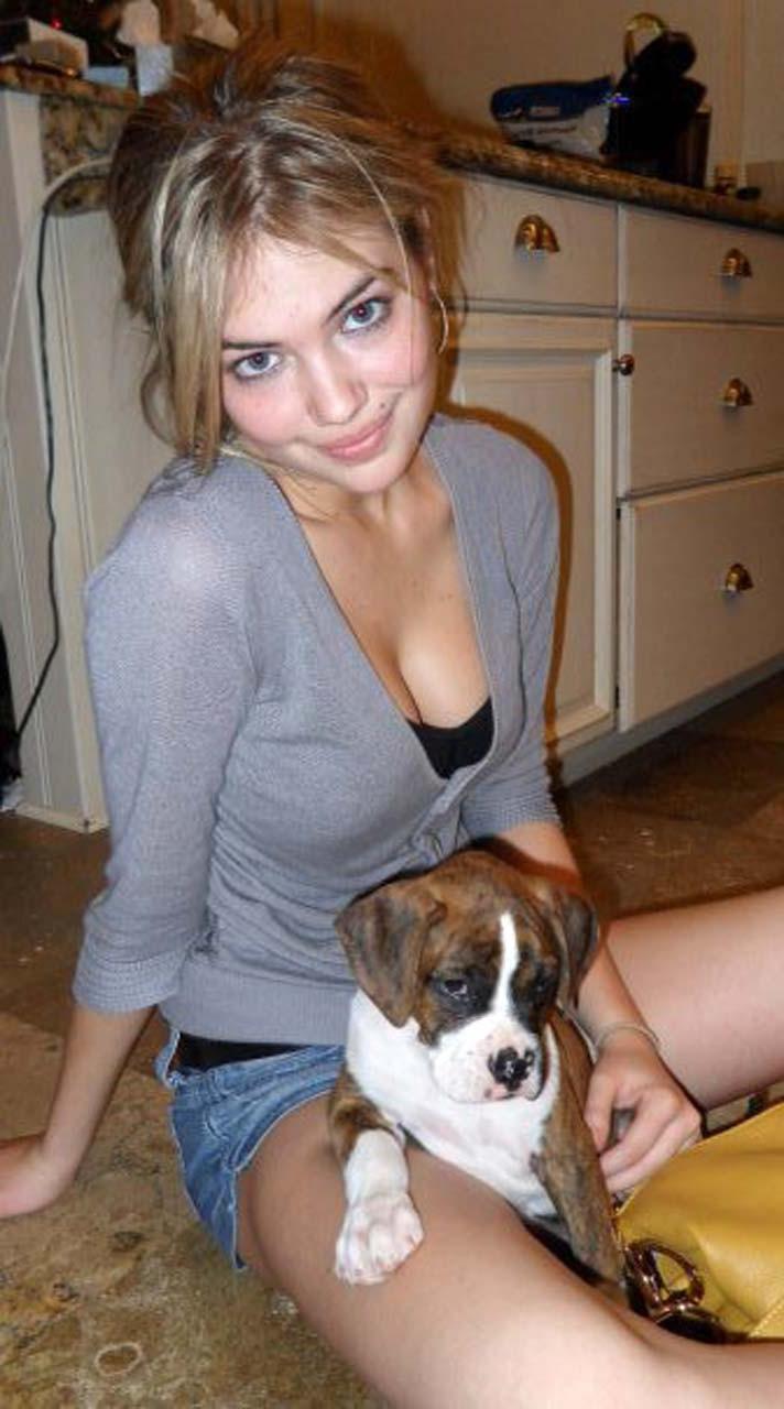 16P Kate Upton in panties and bra and almost showing her nice big boobs