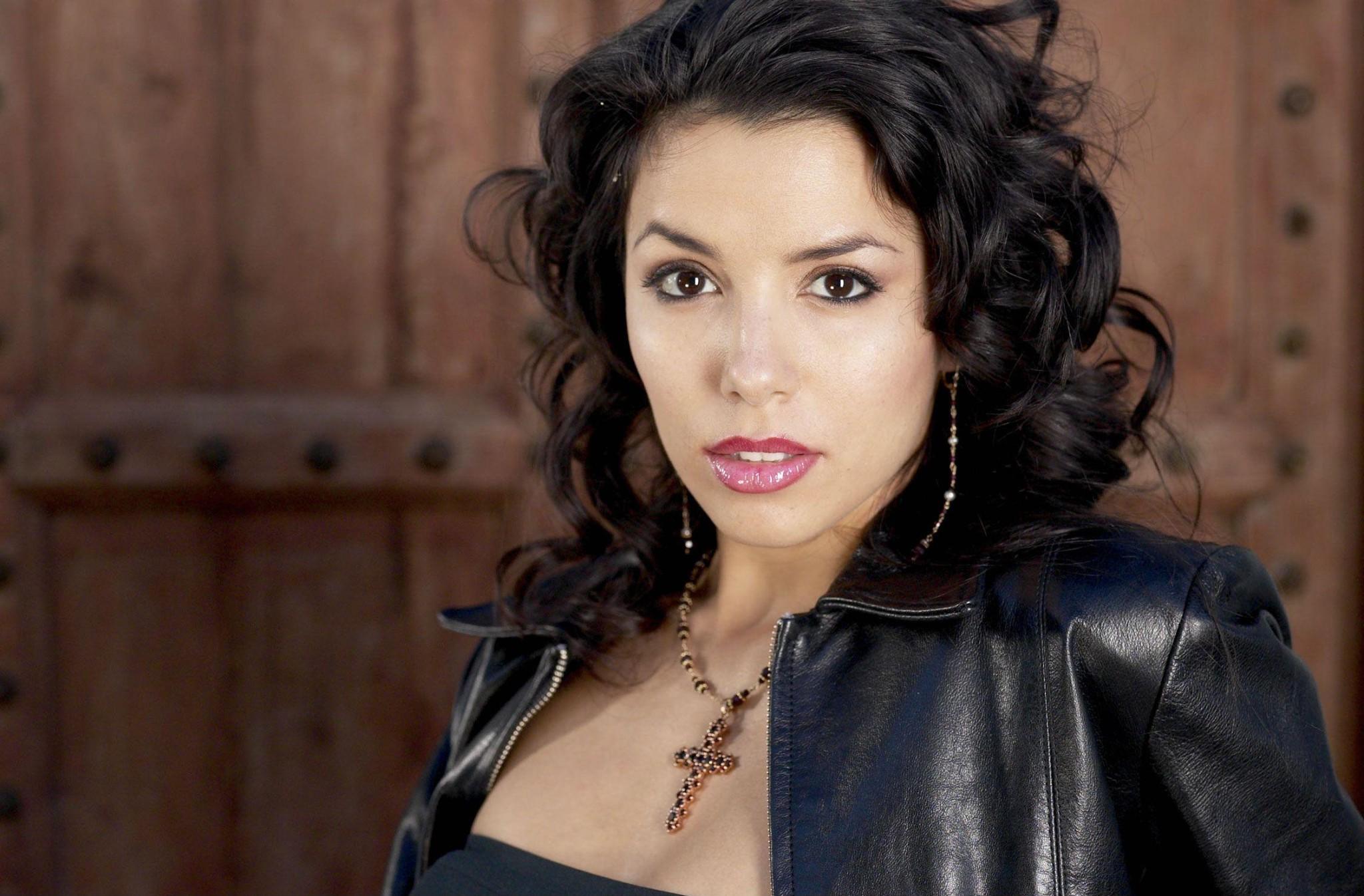 16P Eva Longoria as biker girl for Glenn Campbell photoshoot