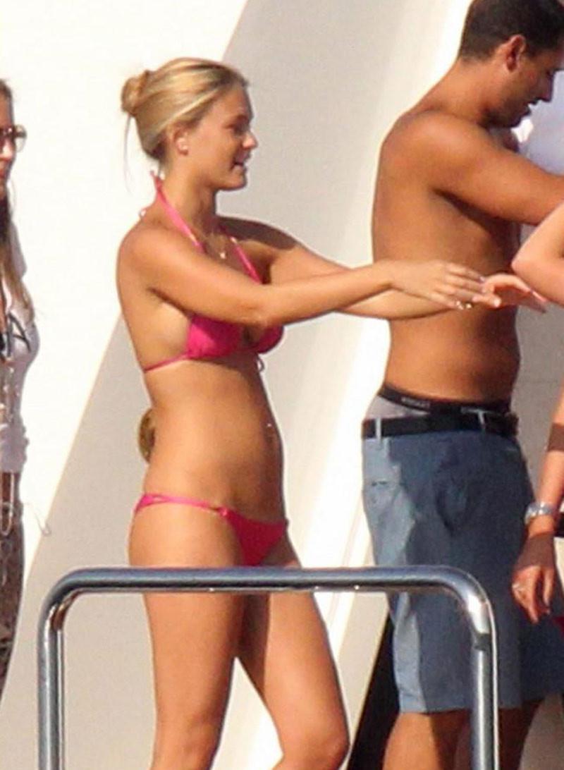 16P Bar Rafaeli showing her cute ass in thong bikini