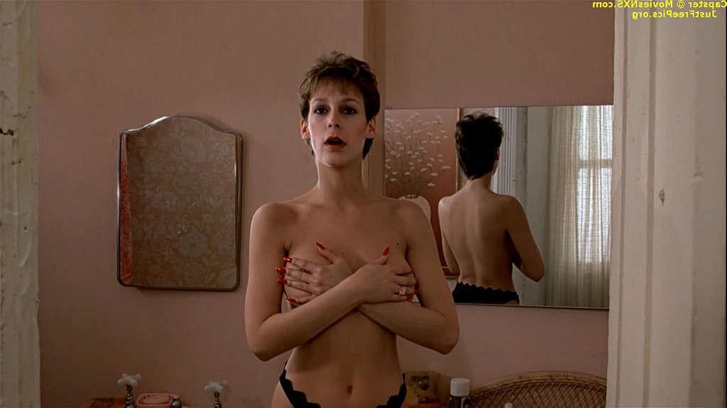 15P Jamie Lee Curtis showing her nice tits and posing in bra and panty