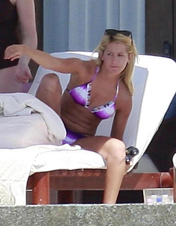 15P Ashley Tisdale sexy ass in soaking wet bikini