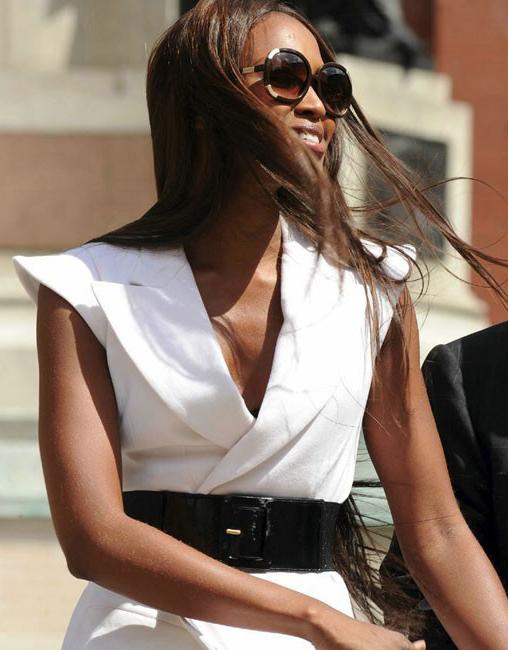 15P Black celebrity Naomi Campbell in some great baseball lingerie