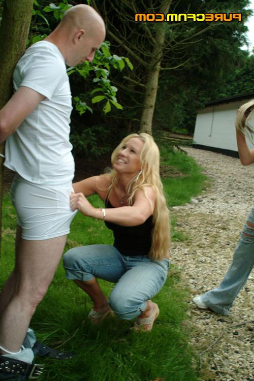 20P Man is tied to a tree as a joke but then three girls walk by
