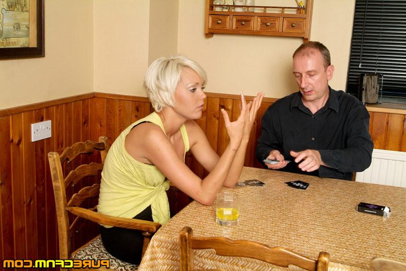 16P Stunning blond is tricked to strip off but her friends make