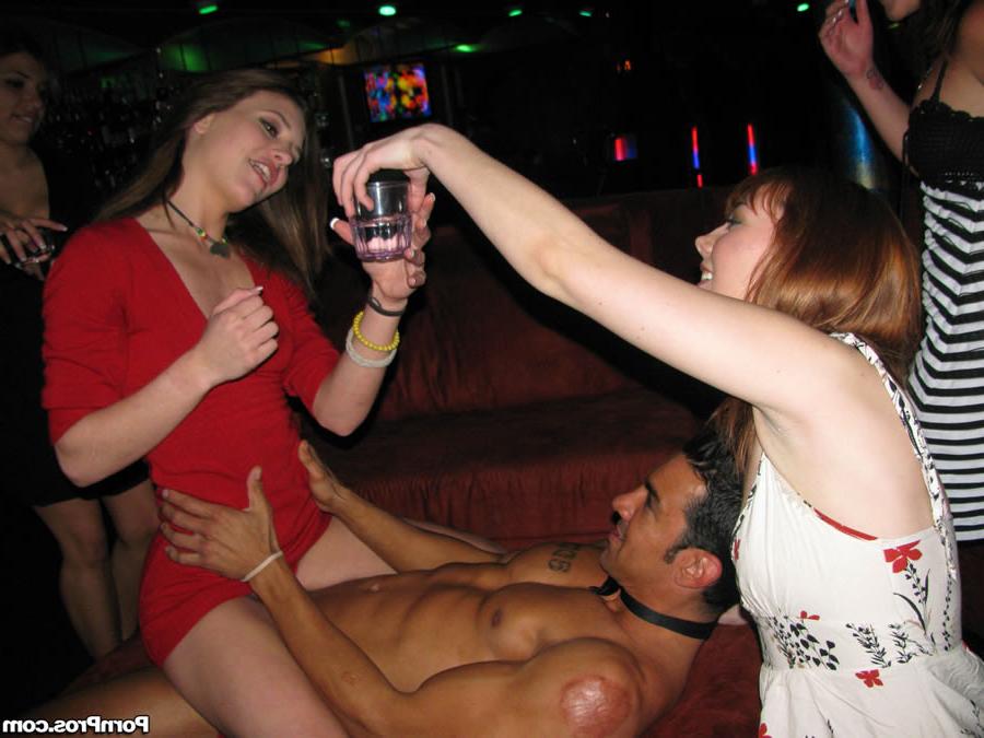 16P Drunk and horny girls having fun with a well hung stripper