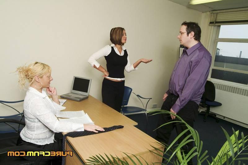 17P Three babes inspect and grope dick