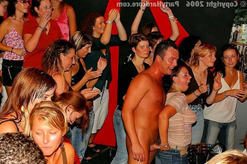 20P Two blondes fight for a piece of strippers cock