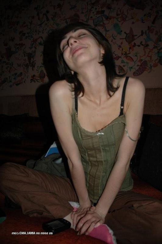 15P Skinny wife posing topless during a vacation with hubby