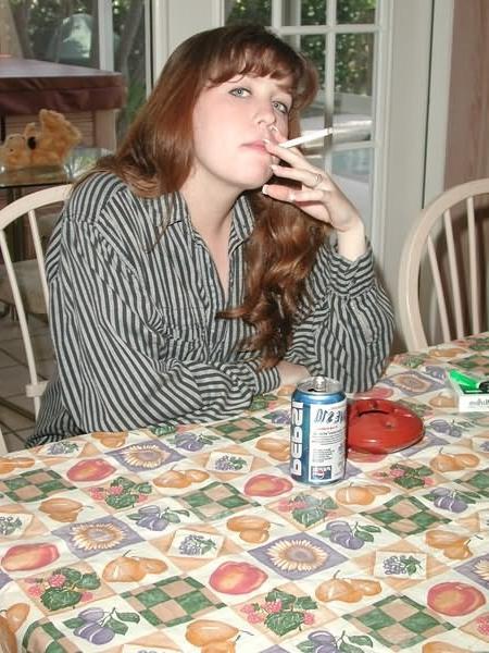 19P Pregnant red head strip on her bed