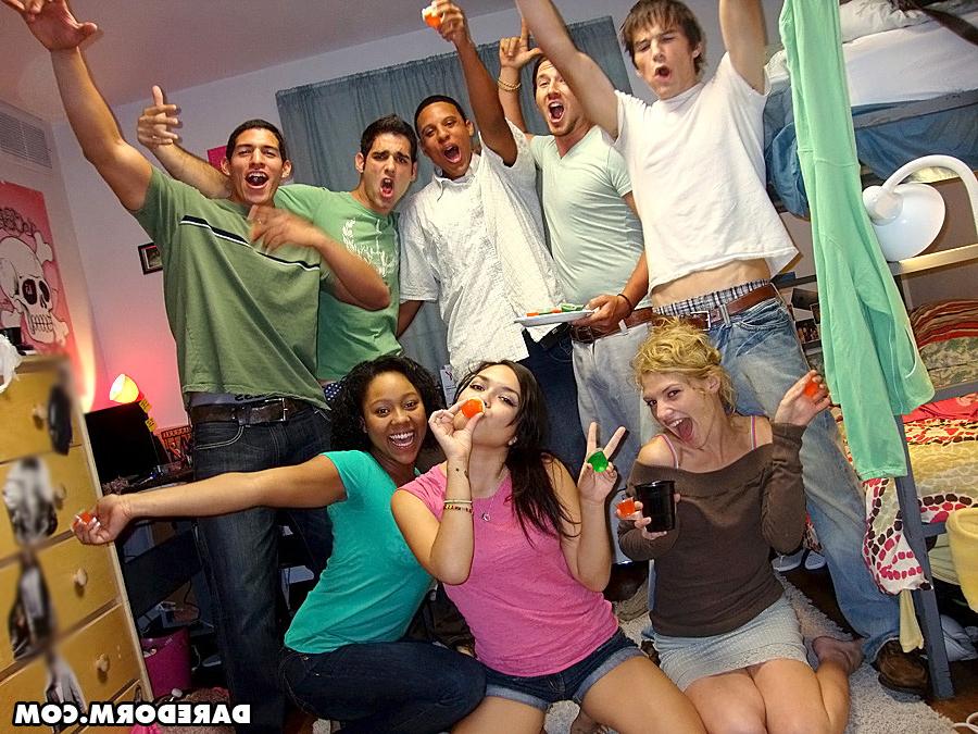 12P Sexy college teen fucked  by 2 male college roommates