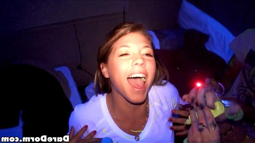 12P Smoking hot ass college babes drilled hard in this amazing black out dorm room p
