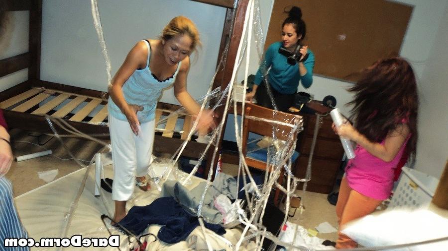 12P Hot teens run around in their undies in this hot ass college fucking real dorm r