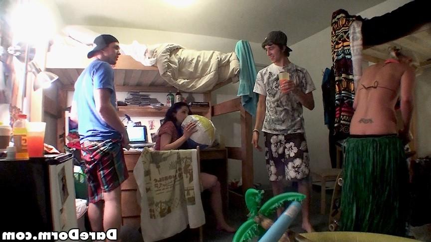 12P Hot fucking long leg hot ass college bikini babes share their pussies in this ho