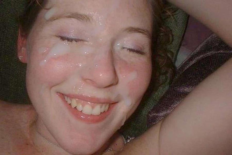 15P Real amateur girlfriends taking sticky facials