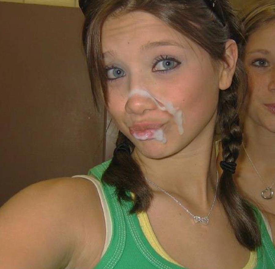 15P Real amateur girls taking sticky cumshots