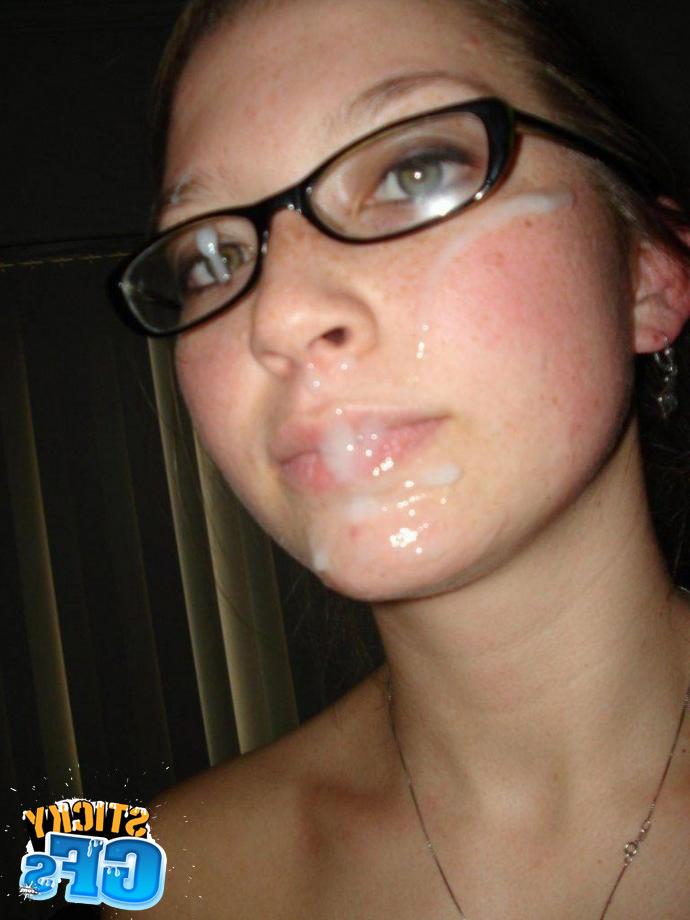 15P Horny teen gfs get blasted with jizz facials