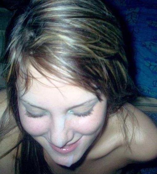 15P Real amateur girlfriends taking facials