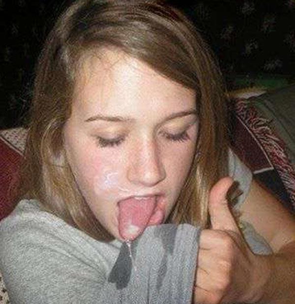 15P Real amateur girlfriends taking facials