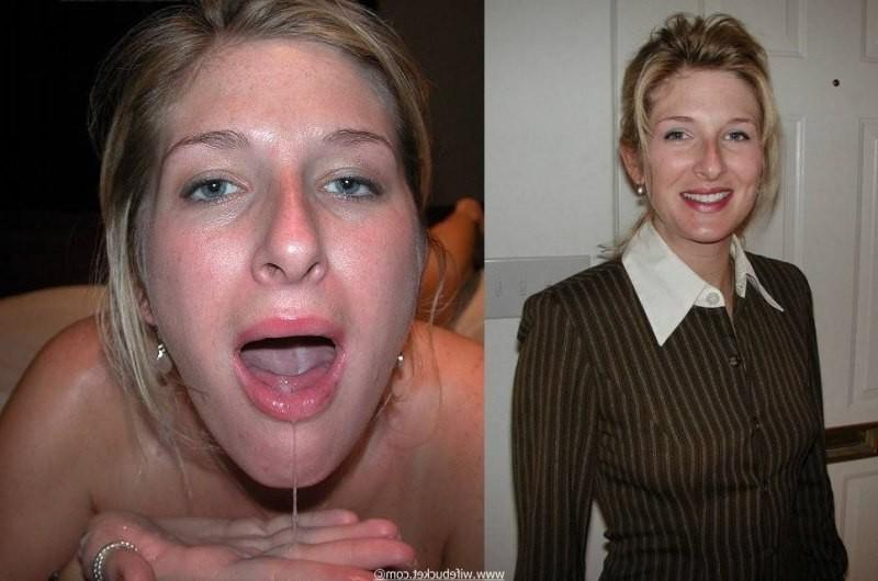 19P Home made pics of housewives receiving sticky facial cumshots