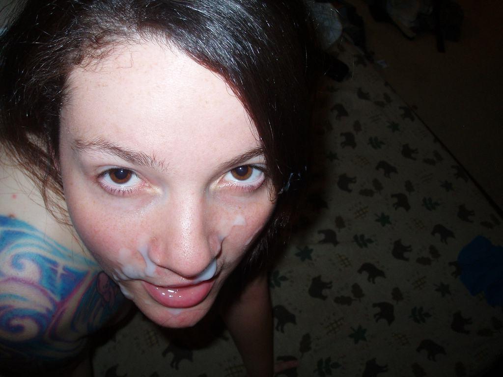 15P Homemade tattooed amateur teen girlfriend facial