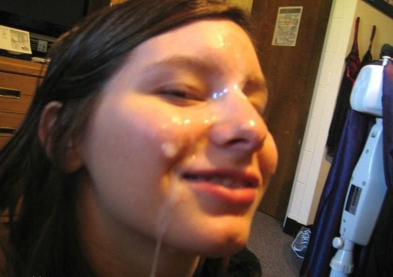 15P Dirty girlfriends get facial cumshots