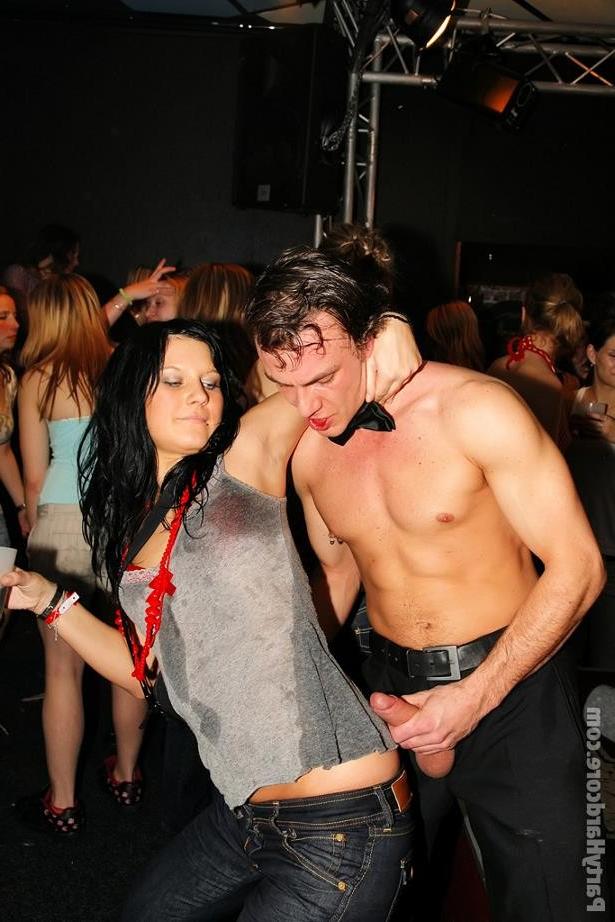 19P Ordinary but cum hungry babes at male strippers cfnm orgy