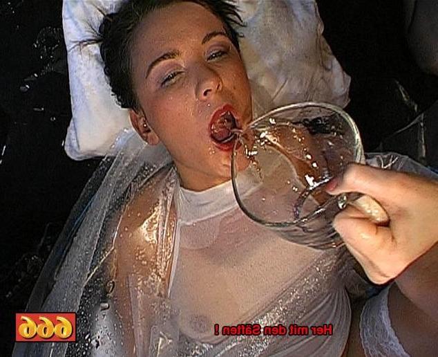 16P Group of guys piss and cum on girls faces