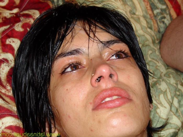 20P Fucked up looking latina cum face fucked hard