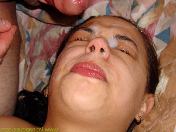 20P Face fucked latina teen ends up with sperm blasted face
