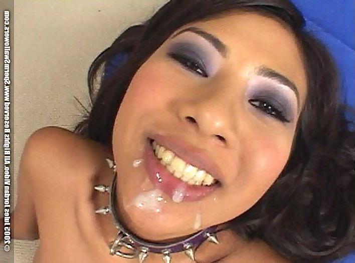 12P Hot asian slut swallowing cum in a bukakke facial gangbang