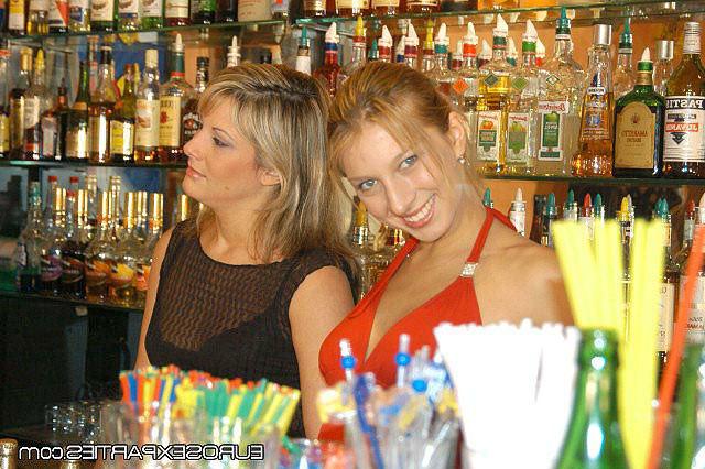 17P Two sexy european bar girls gang banged