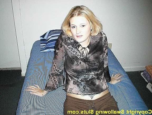 16P Dirty blonde teen in thong panties sucks cock in a hotel room