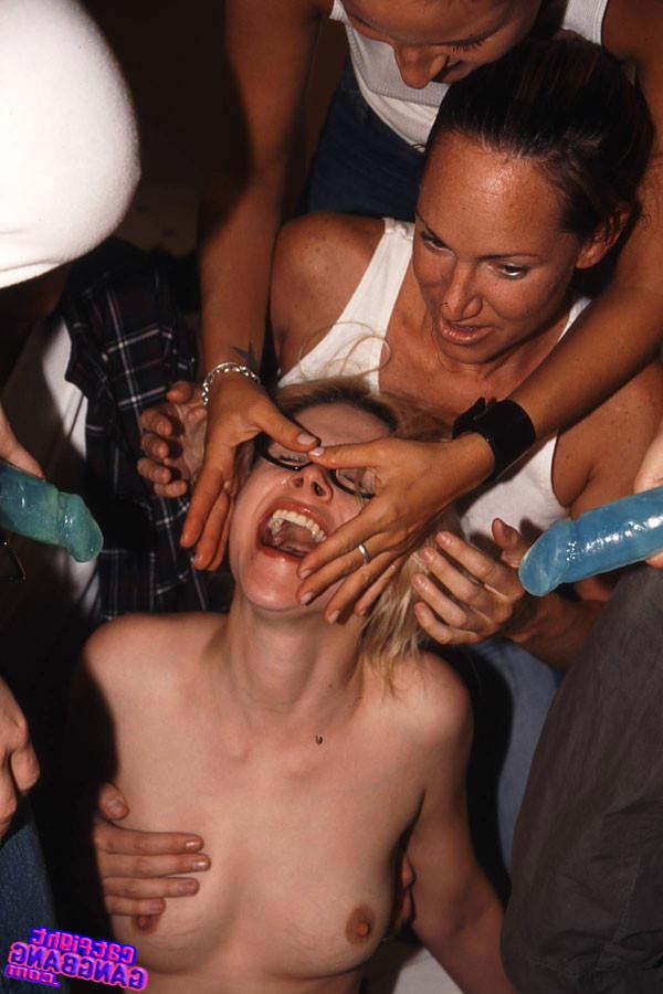 16P Angry mob of horny lesbians in hardcore wild gangbang