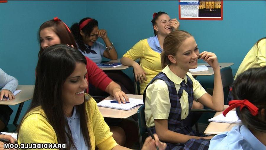 16P Brandi Belle in a classroom with a bunch of whores