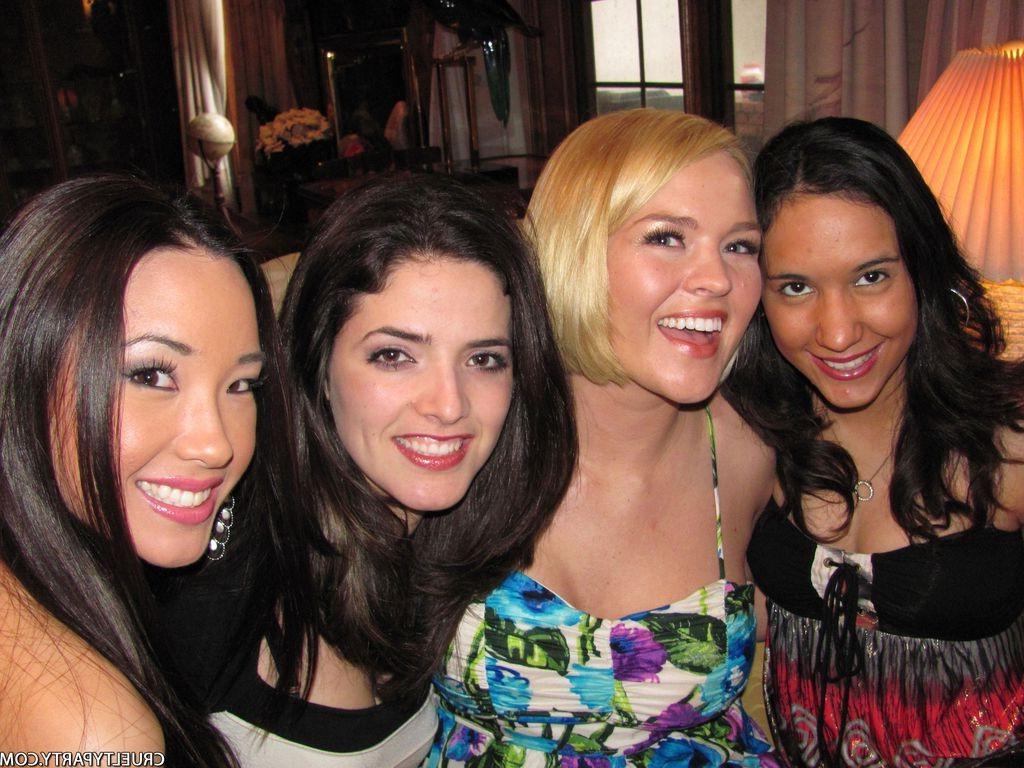 16P Capri Cavali and her horny posse sharing a cock