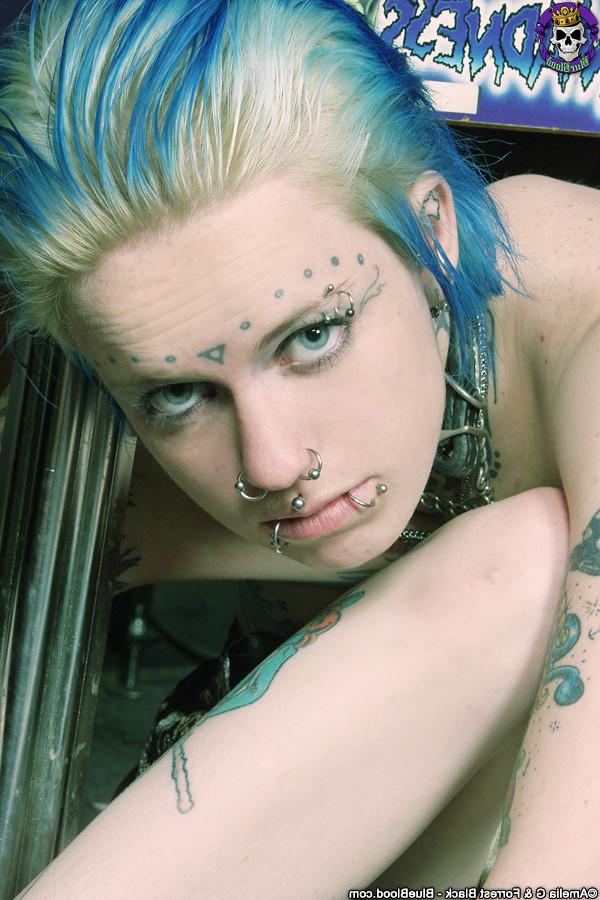 15P Tattoo punk gets stripped and chained up