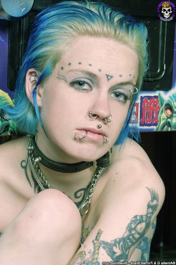 15P Tattoo punk gets stripped and chained up