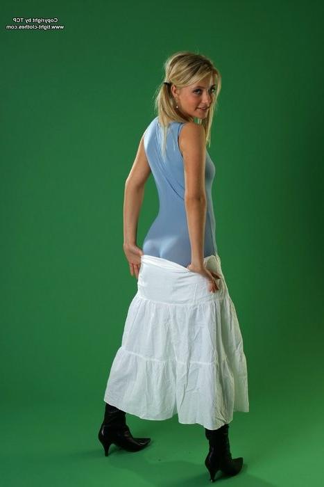 16P Blonde teen amateur poses in very tight clothing /