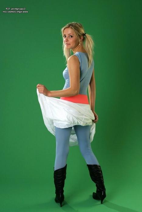 16P Blonde teen amateur poses in very tight clothing /