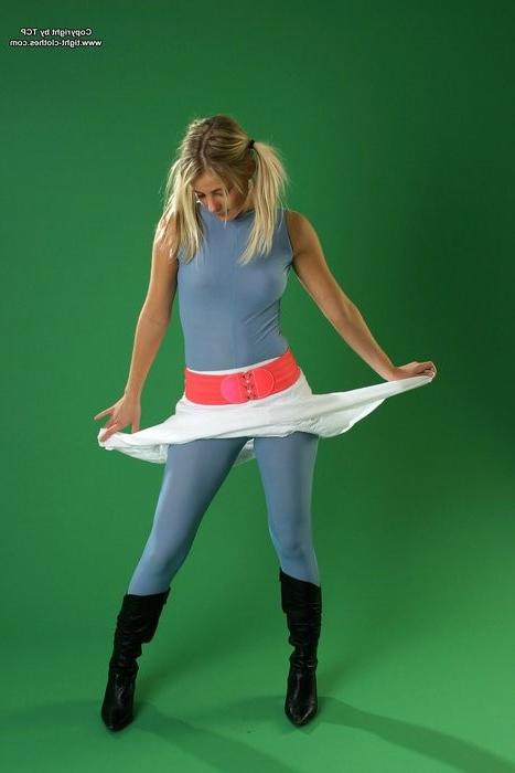 16P Blonde teen amateur poses in very tight clothing /