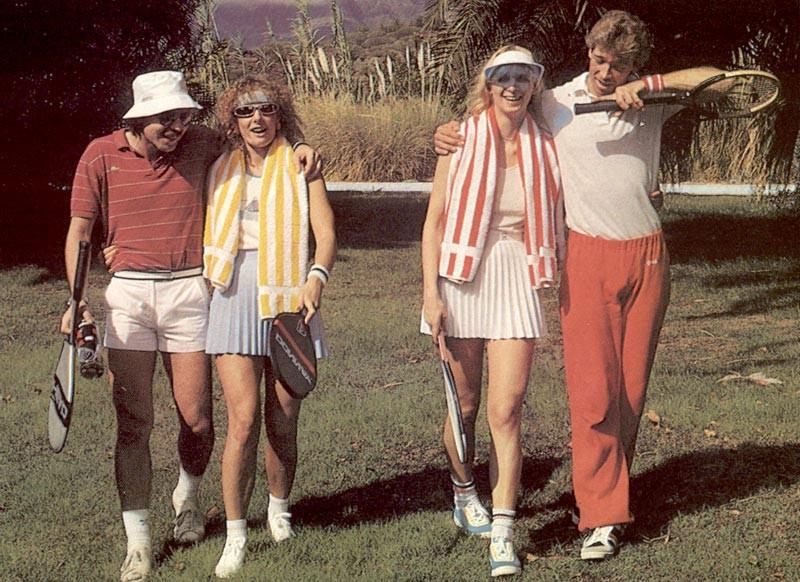 16P Two seventies tennis couples going hardcore