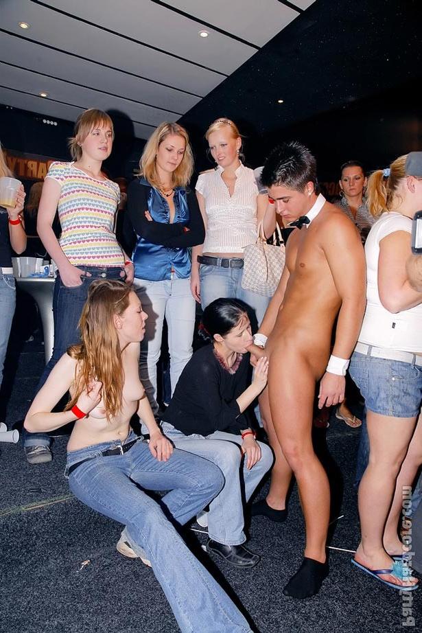 19P Cock addicted babes next door go wild at male strip night