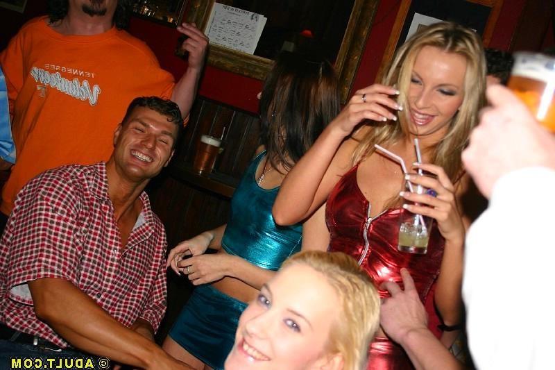 16P Huge gangbang sex party with babes inside bar