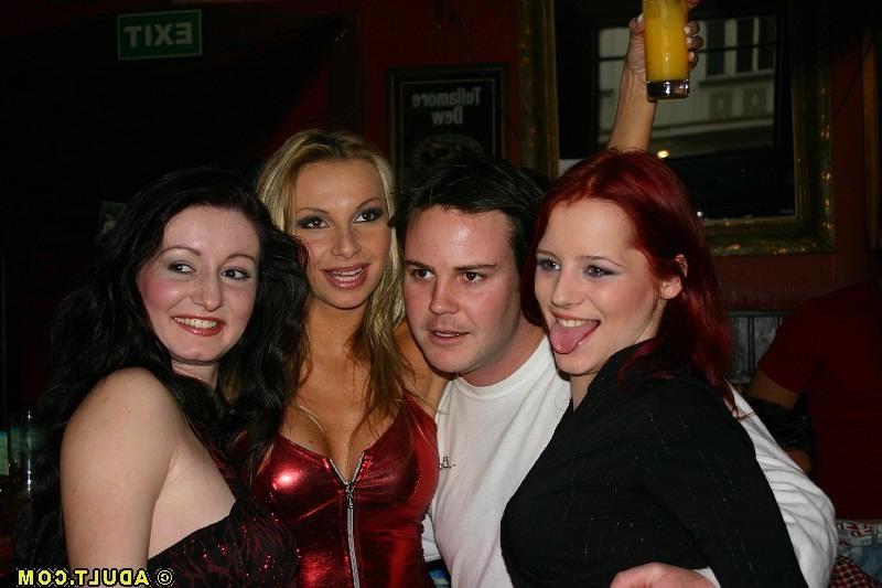 16P Huge gangbang sex party with babes inside bar