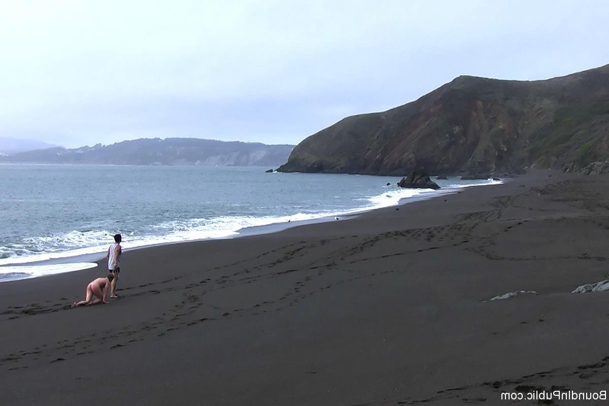 24P Gay being used and abused outdoor on a public beach.