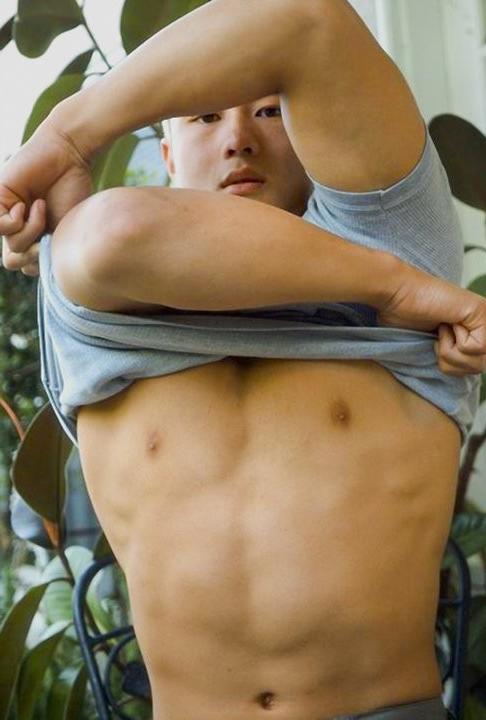 20P An uncut asian muscle in jockstraps stripping and showing off