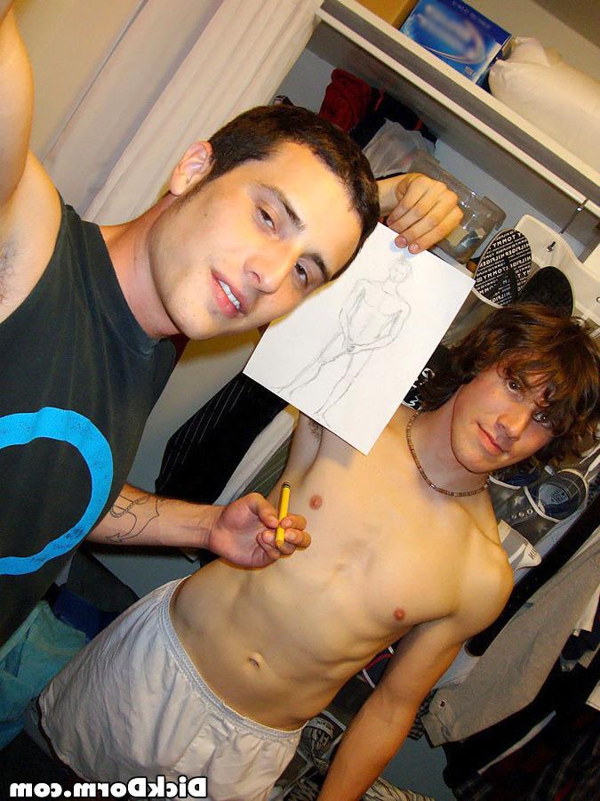 16P Horny dudes share their hot asses in these real amateur college dorm room gay fu