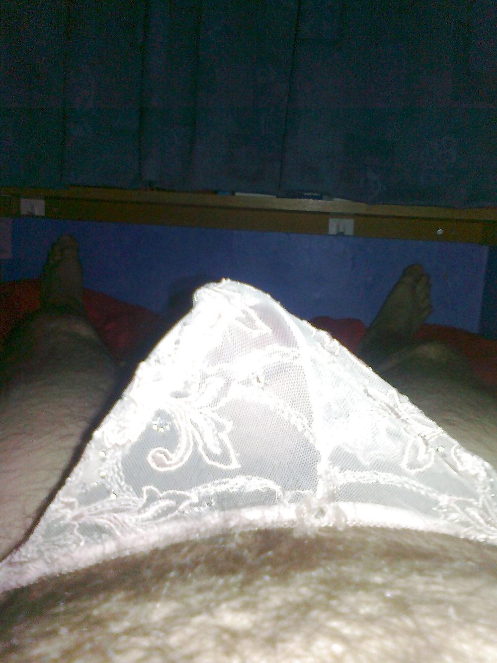 10P My cum on pink milf thong